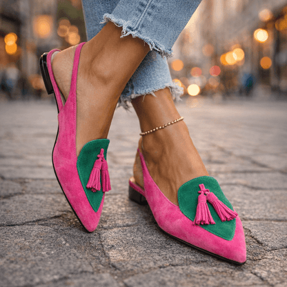 Claire | Sandalias con Tiras y Borlas