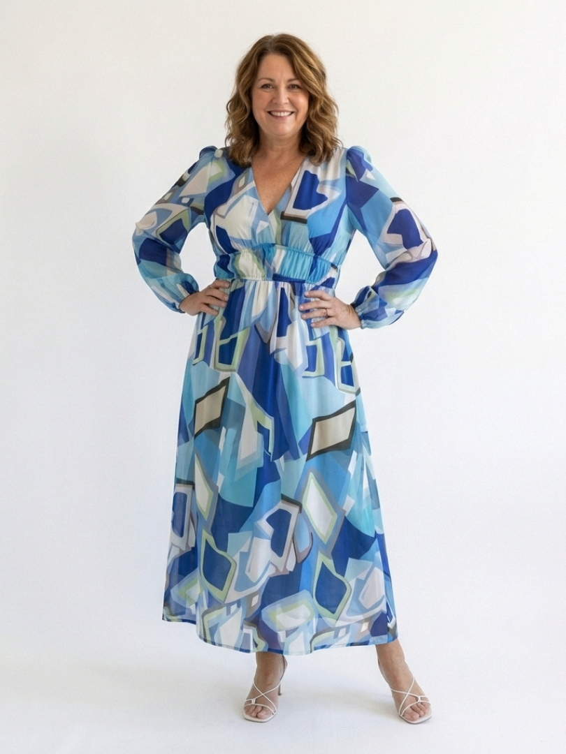 Althea | Vestido maxi floral de manga larga