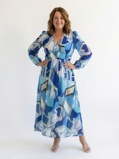 Althea | Vestido maxi floral de manga larga