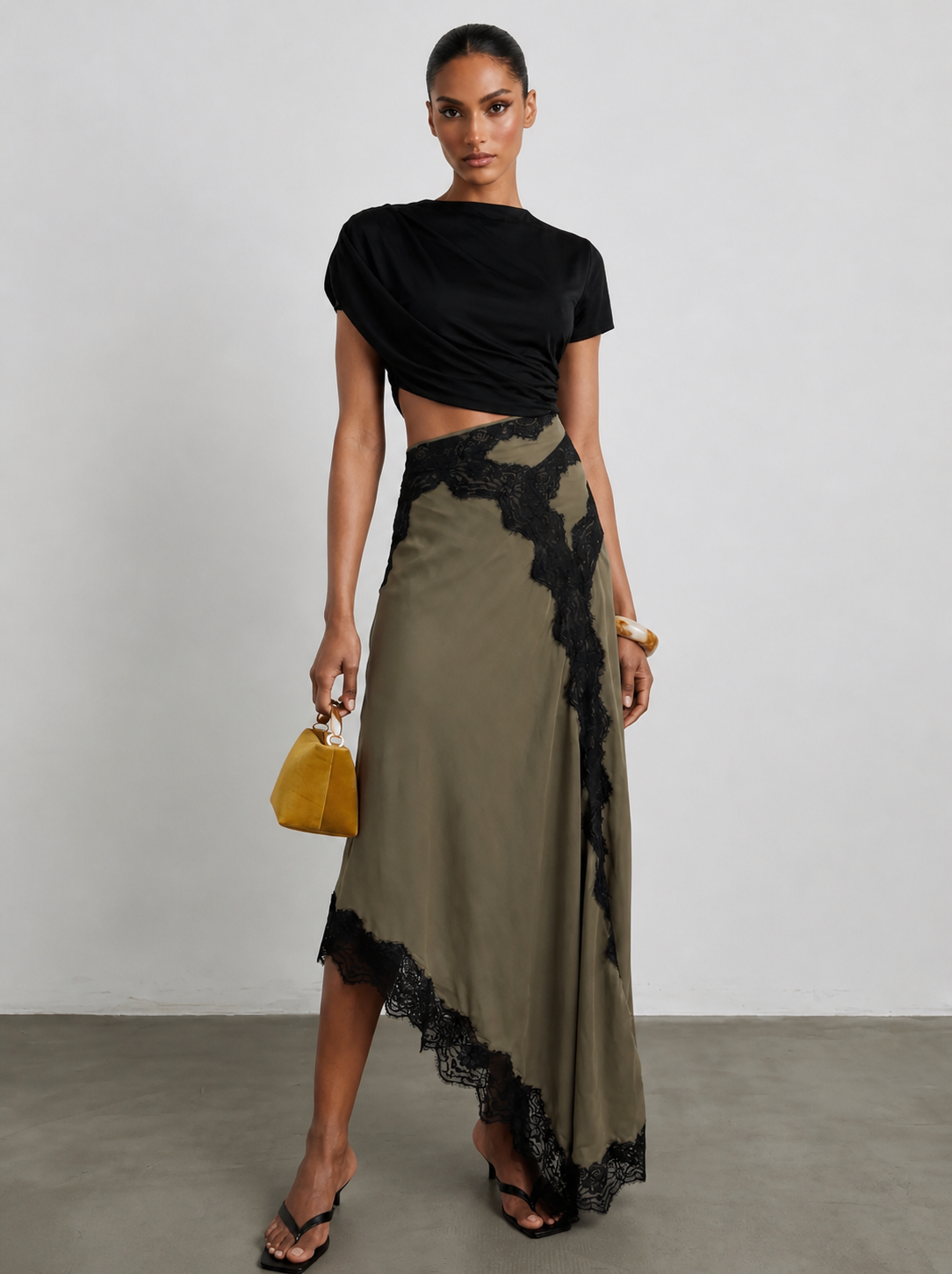 OLIVE | Conjunto Top y Falda Maxi de Encaje Edición Limitada