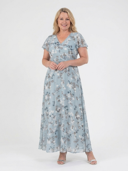 Montserrat | Vestido maxi de chiffon floral